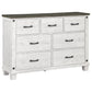 Lilith 5-piece Eastern King Bedroom Set Distressed White