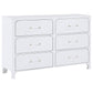 Anastasia 6-drawer Dresser Pearl White