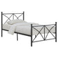 Hart Metal Twin Open Frame Bed Matte Black