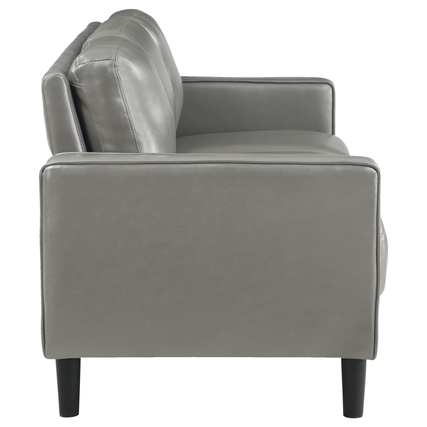 Ruth 2-piece Upholstered Track Arm Sofa Set Grey