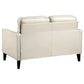 Jonah 2-piece Upholstered Track Arm Sofa Set Ivory