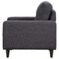 Watsonville Upholstered Track Arm Tufted Accent Chair Grey