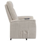 Henrietta Upholstered Power Lift Massage Chair Beige