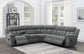 Bahrain 6-piece Modular Reclining Sectional Sofa Charcoal