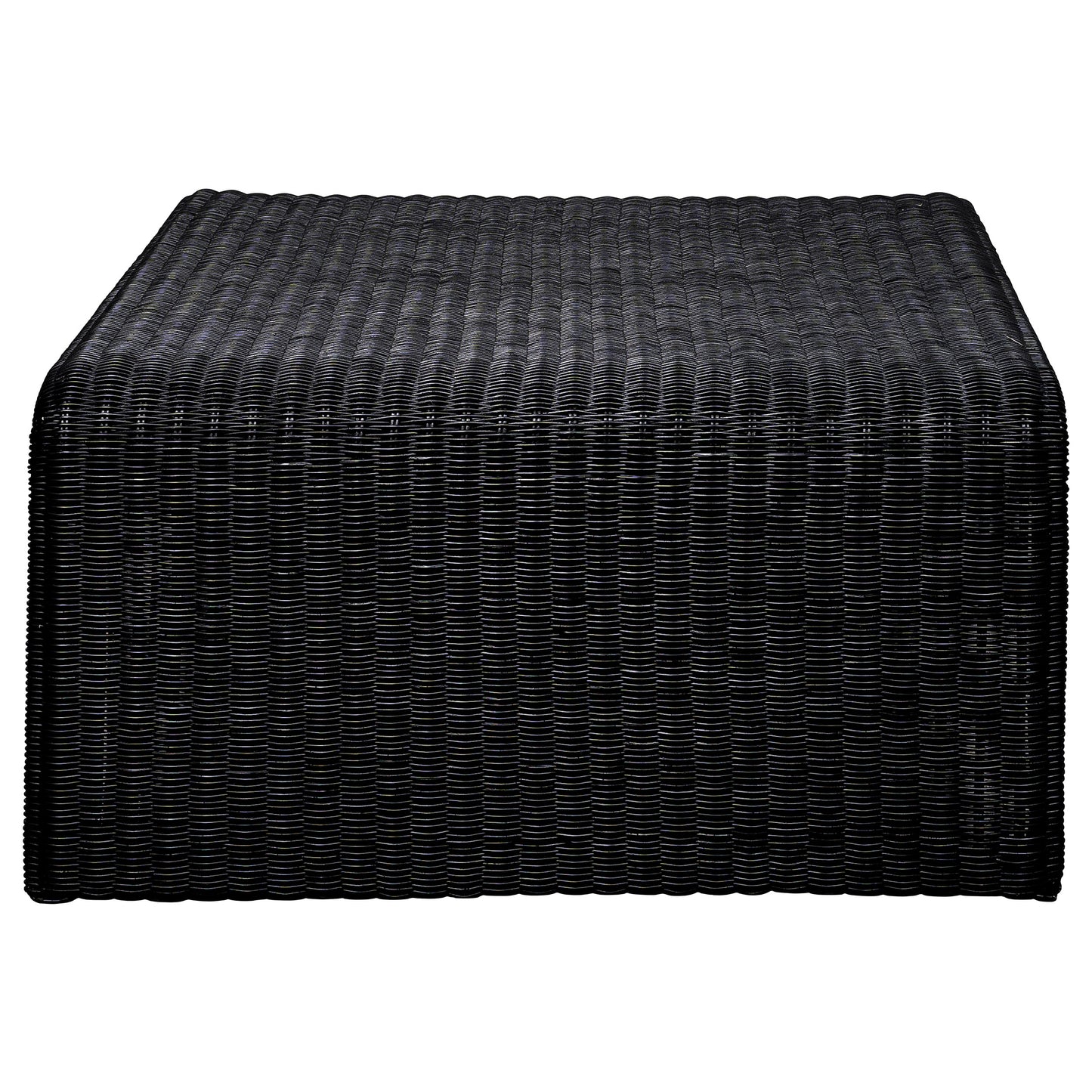 Cahya Woven Rattan Square Coffee Table Black