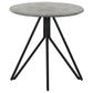 Hadi Round SmartTop Side End Table Cement and Gunmetal