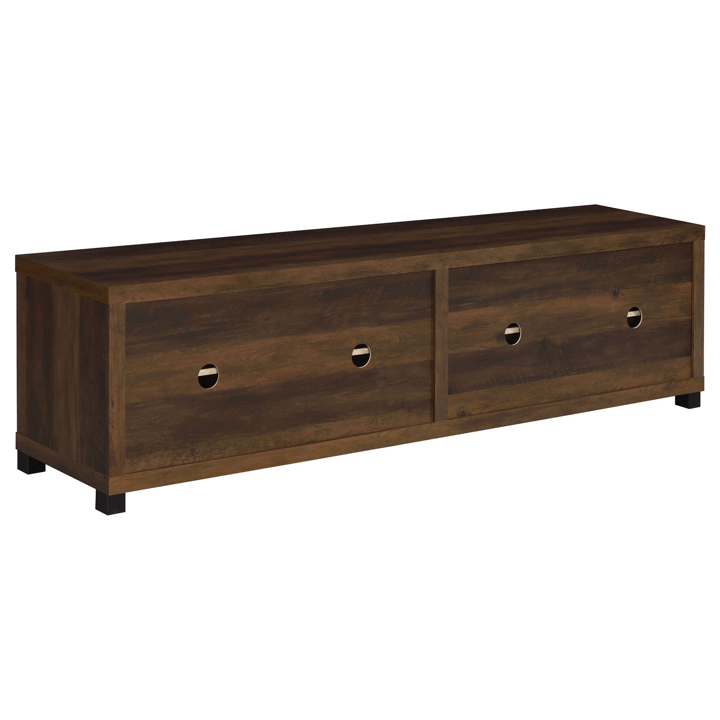 Sachin 4-door Engineered Wood 79" TV Stand Dark Pine