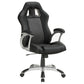 Roger Upholstered Adjustable Home Office Desk Chair Black