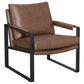 Rosalind Upholstered Track Arm Accent Chair Brown