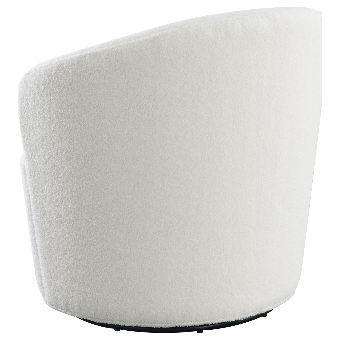 Joyce Upholstered Barrel Back Swivel Chair White