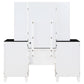 Talei 6-drawer Vanity Set with Lighting Black and White