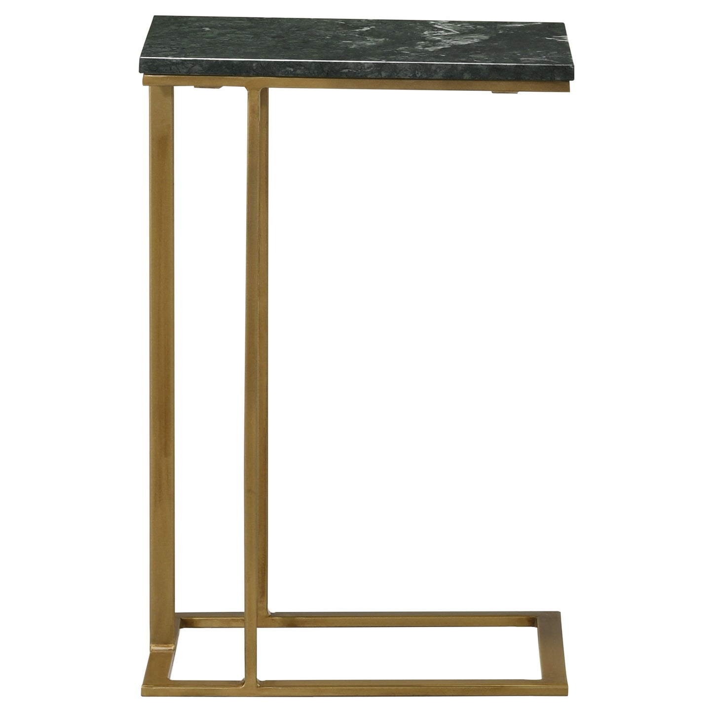 Vicente Marble Top C-Shaped Sofa Side Table Green