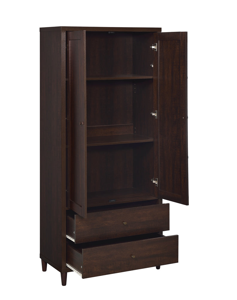 Wadeline 2-door Tall Accent Storage Cabinet Rustic Tobacco – National ...